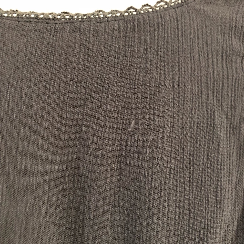 Free People Charcoal Lace Boho Romper - Picture 3 of 8
